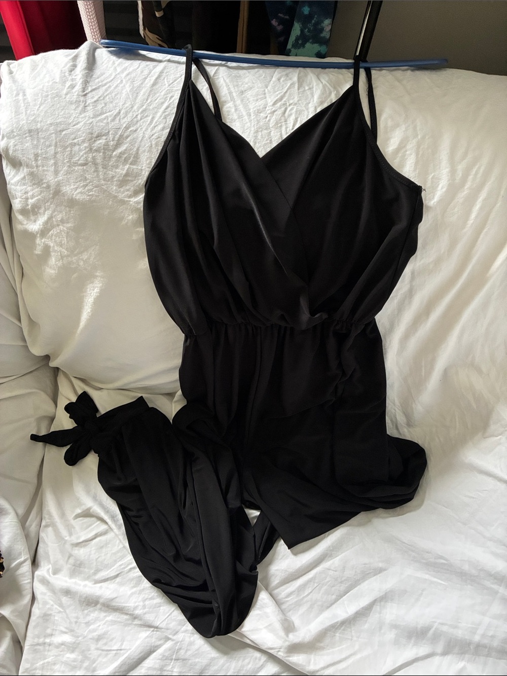 Rolla Coster Black V-Neck Tie-Hem Jumpsuit